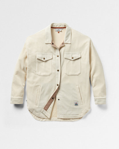 Iguazu Grid Polar Fleece Shirt - Birch - Flatlay