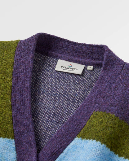 Scenic Knitted Cardigan - Scenic Deep Plum - Flatlay