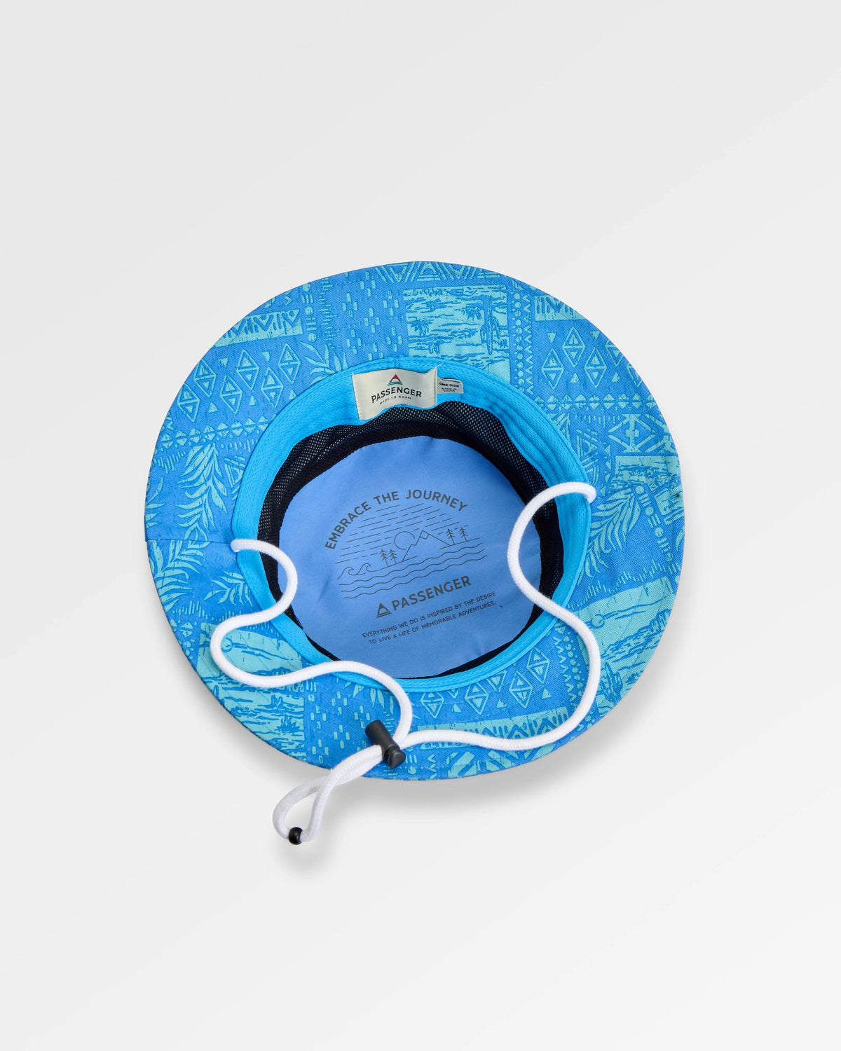 Shaded Bucket Hat - Patchwork Marine Blue - Flatlay