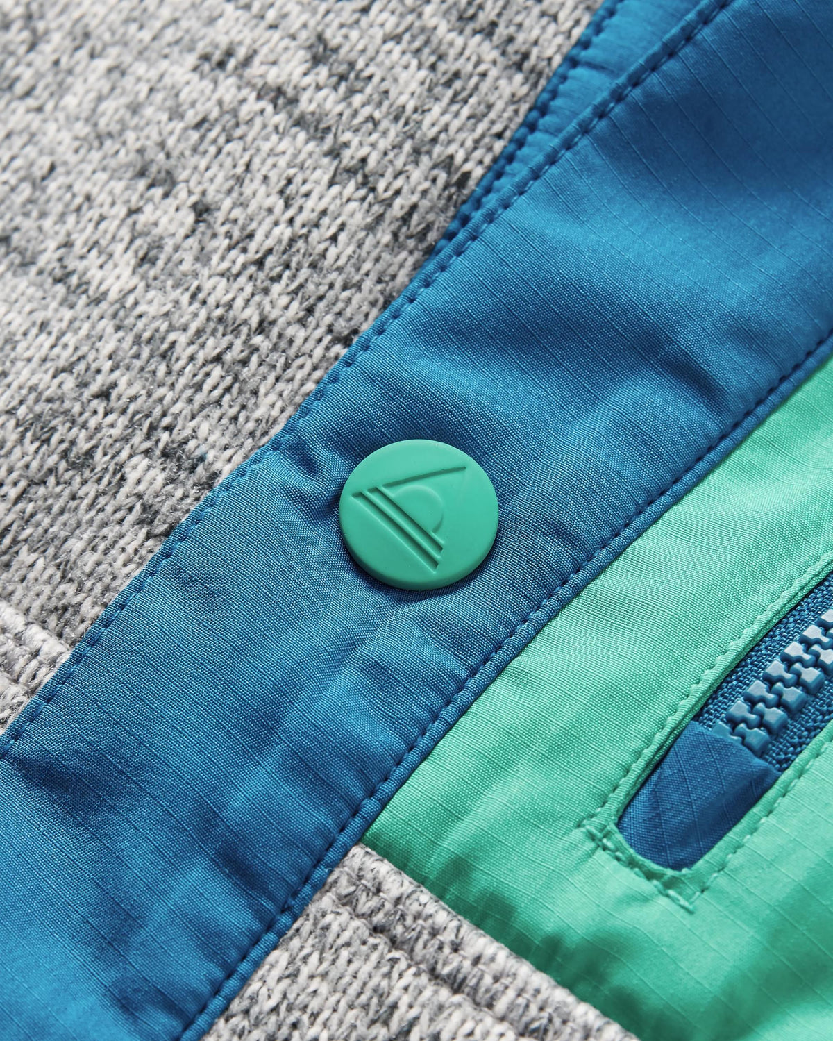 Women's Amber Polartec® Fleece - Grey Marl - Flatlay