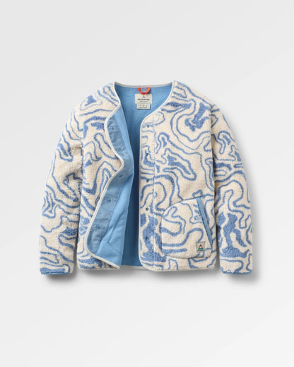 Iris Collarless Fleece - Strata Swirl Birch - Flatlay