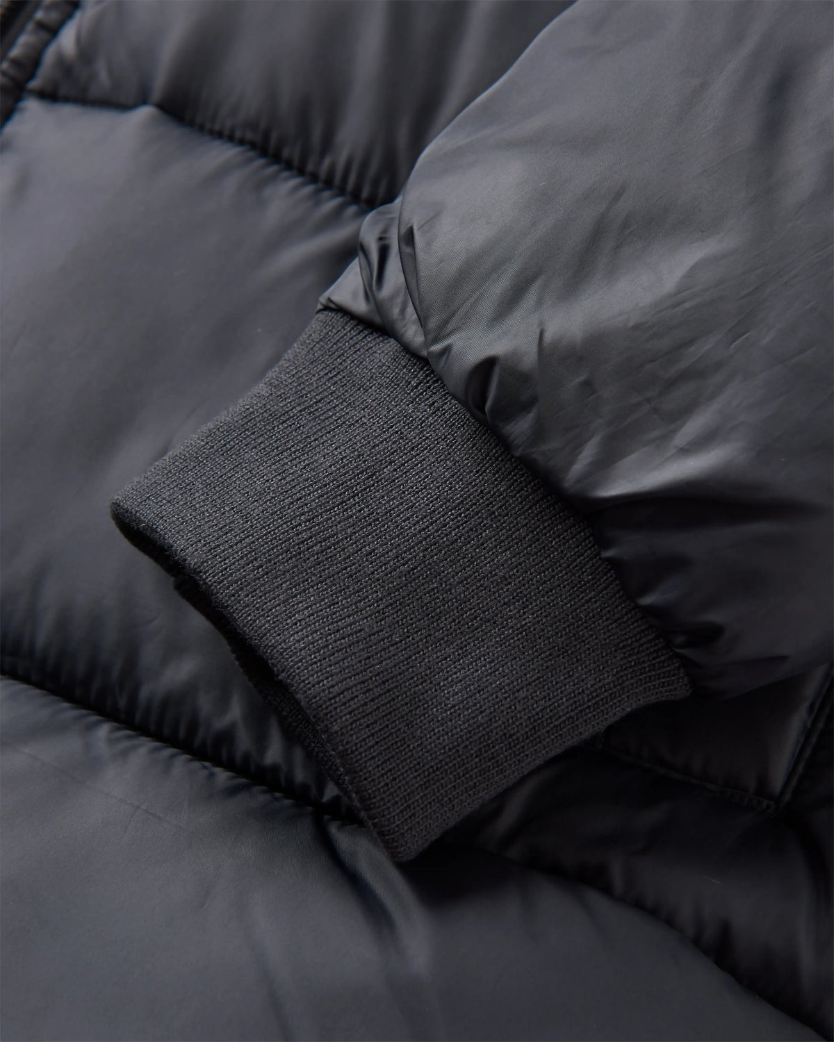 Elowen Hooded Insulated Jacket - Black - Flatlay