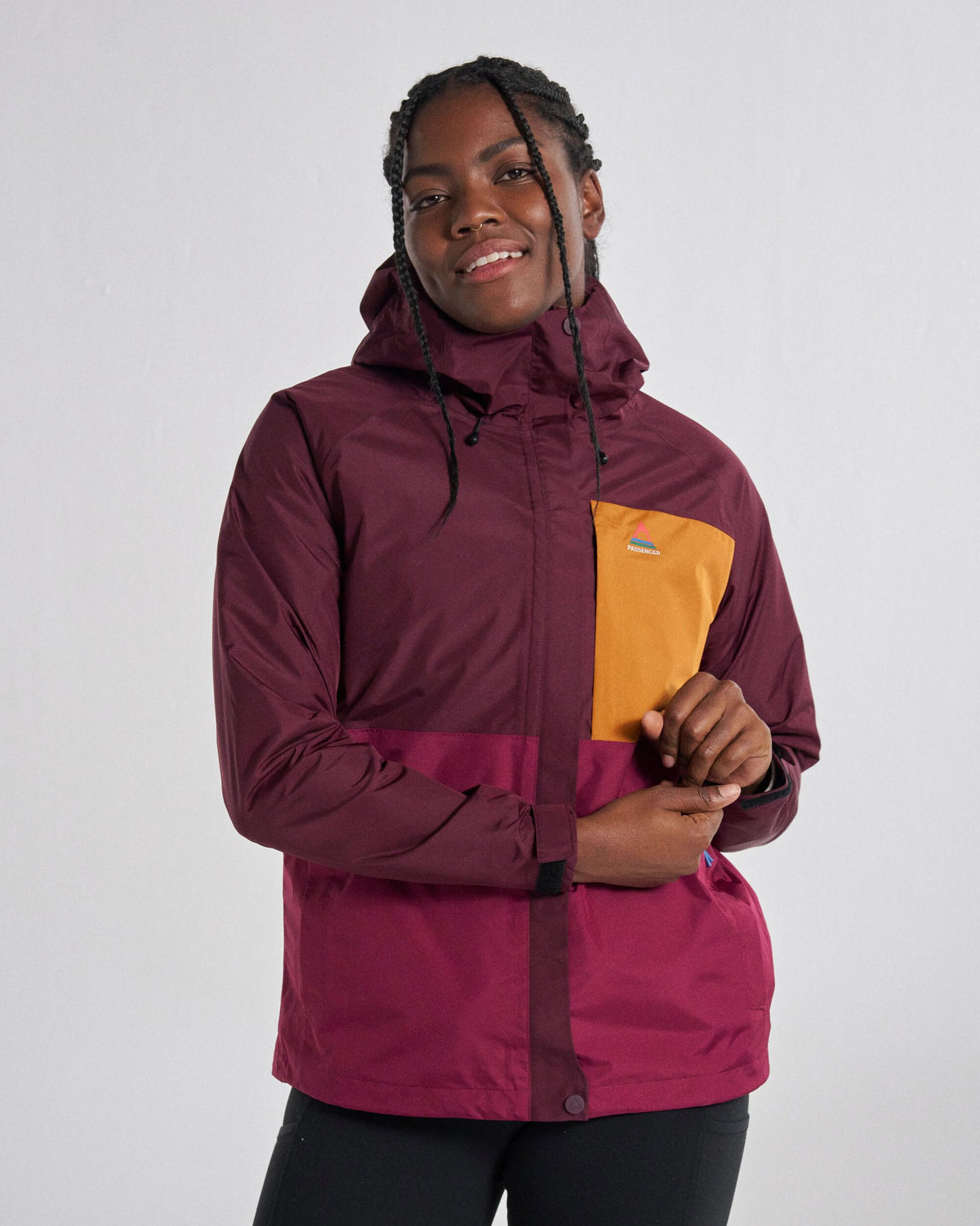 Trailscape Women's Waterproof Jacket - Fig/Wild Berry  - Studio Model