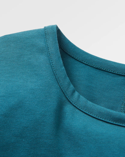 Dream Cotton Oversized LS T-Shirt - Mediterranean - Flatlay