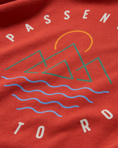 Escapism Regular Fit Hoodie - Red Ochre - Flatlay