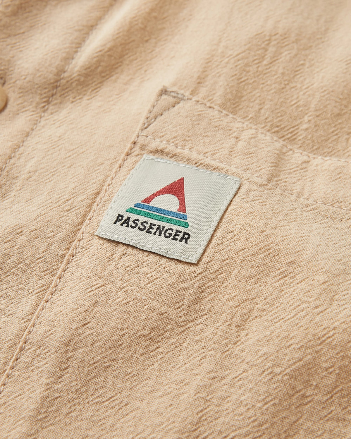 Arica Textured Cotton Shirt - Stone - Flatlay