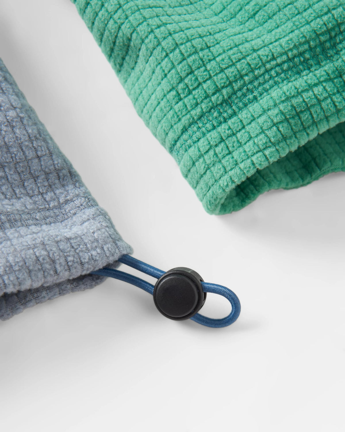 Overlook Grid Polar Fleece - Green Spruce/Grey Marl - Flatlay