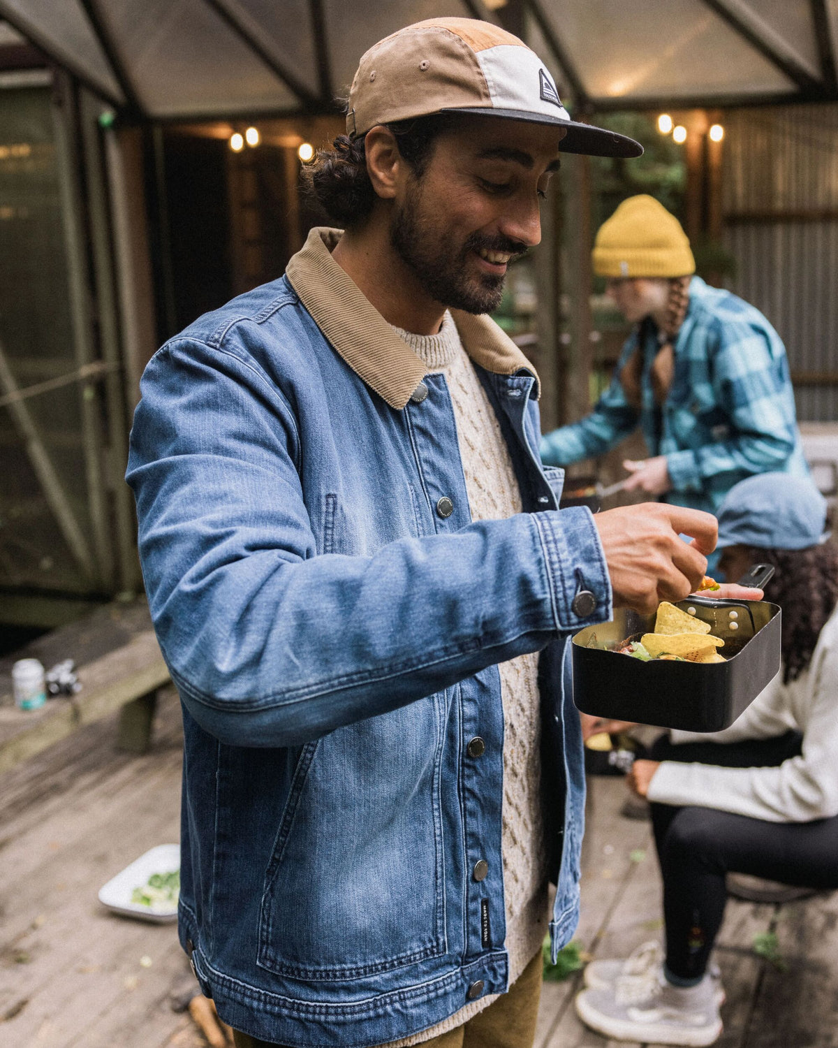 Vantage Lined Denim Jacket - Mid Wash Denim - Lifestyle