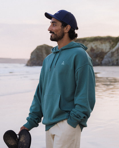 Snapshot Cotton Relaxed Fit Hoodie - Deep Ocean - Lifestyle
