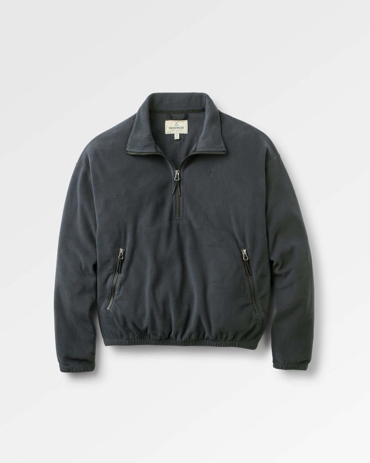 Ayla Micro Polartec® 1/4 Zip Fleece - Black - Flatlay