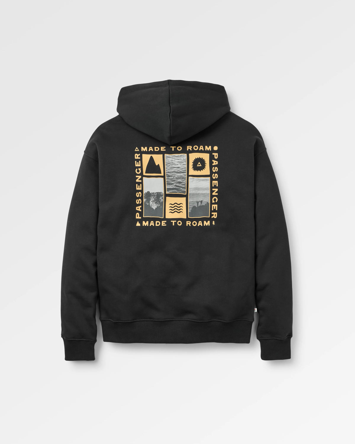 Snapshot Cotton Relaxed Fit Hoodie - Black - Flatlay