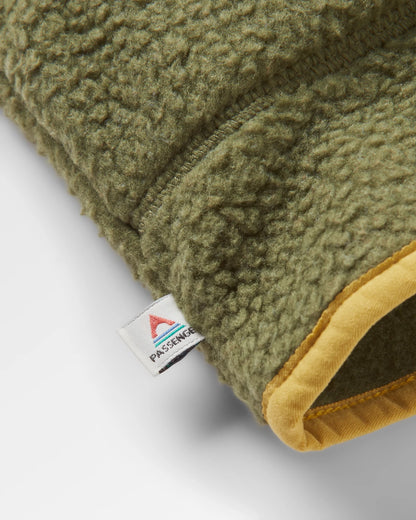 Maine 1/2 Zip Sherpa Fleece - Khaki - Flatlay