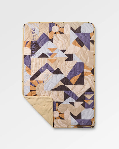 Cabin Sherpa Blanket - Sun Patch Desert - Flatlay