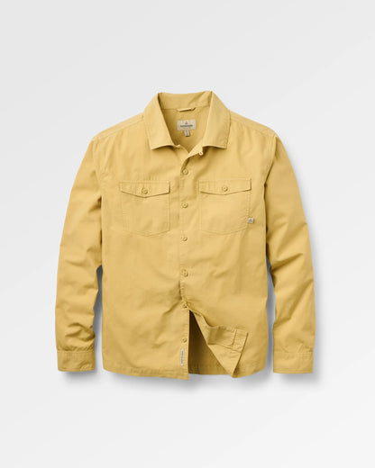 Acreage Cotton LS Shirt - Warm Beige - Flatlay