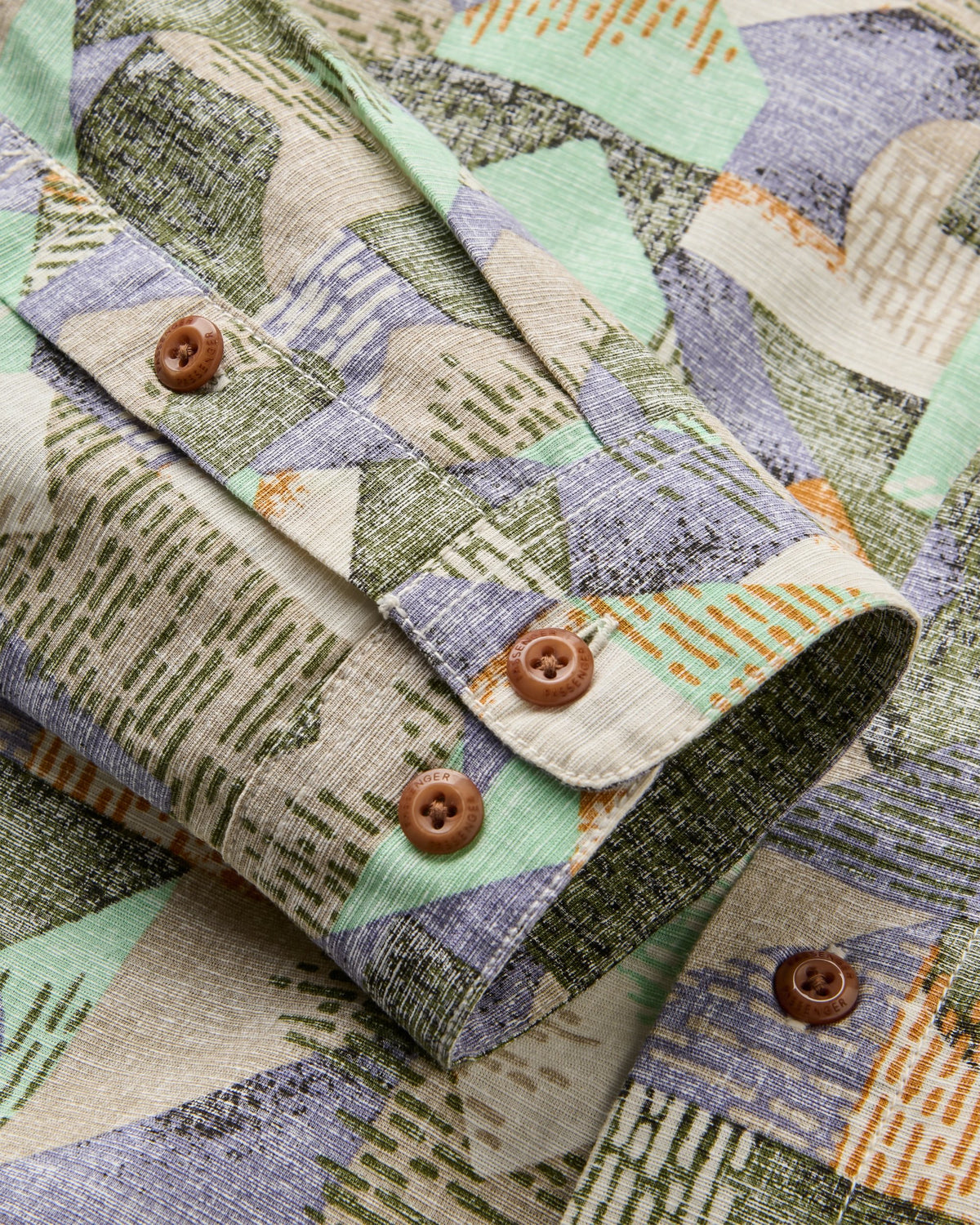 Amboro Shirt - Mosaic Mountain Khaki - Flatlay