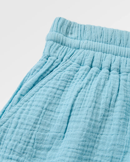 Waveney Cotton Short - Retro Blue  - Flatlay