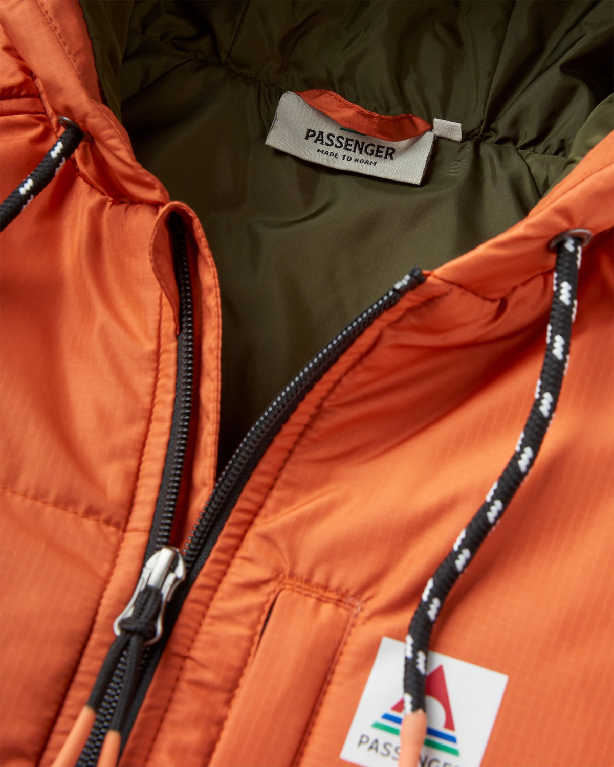 Dylan Insulated Full Zip Jacket - Burnt Orange - Flatlay