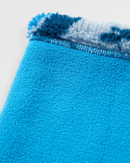 Ash Sherpa Fleece Snood - Abstract Mountain Blue Steel - Flatlay