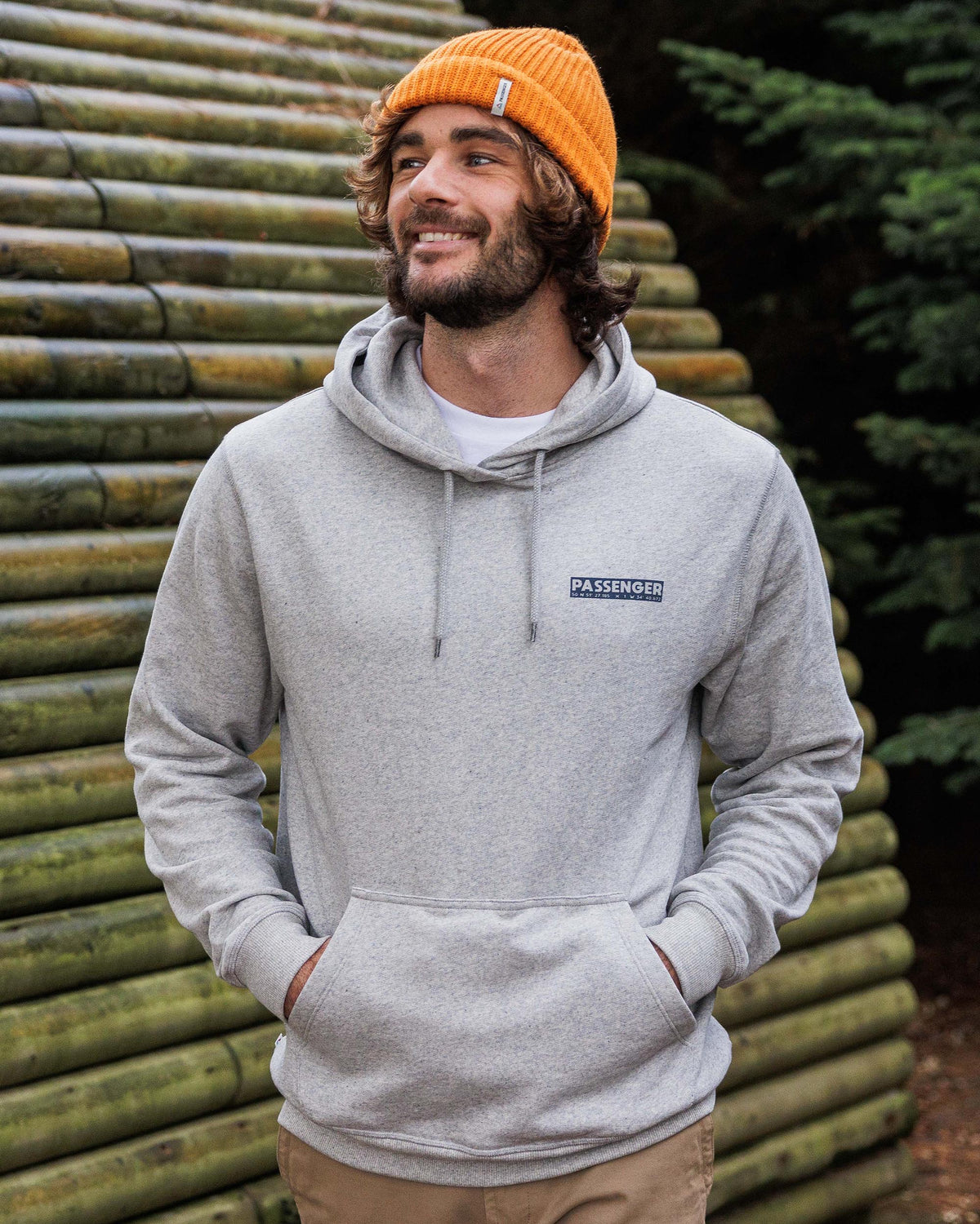 Distance Cotton Hoodie - Grey Marl - Lifestyle