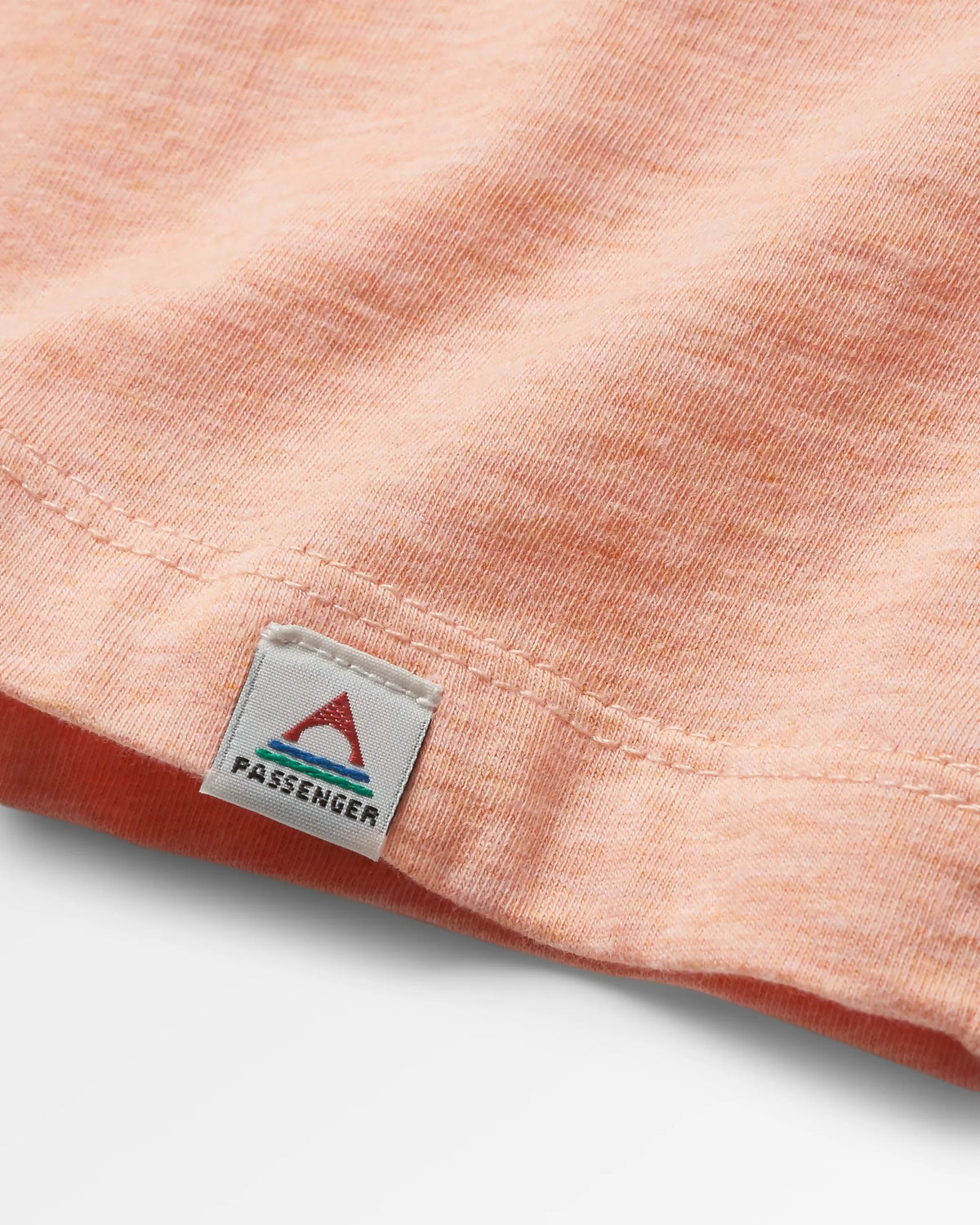 Poinsettia Cotton T-Shirt - Soft Apricot Marl - Flatlay