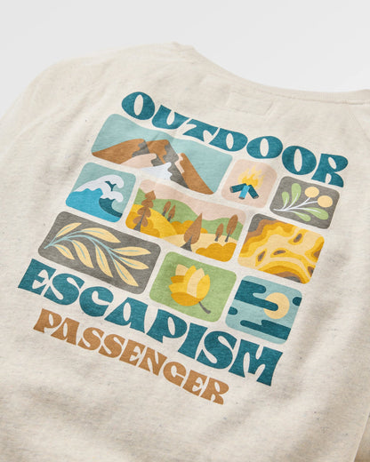 Patch Sweatshirt - Milky Marl - Flatlay