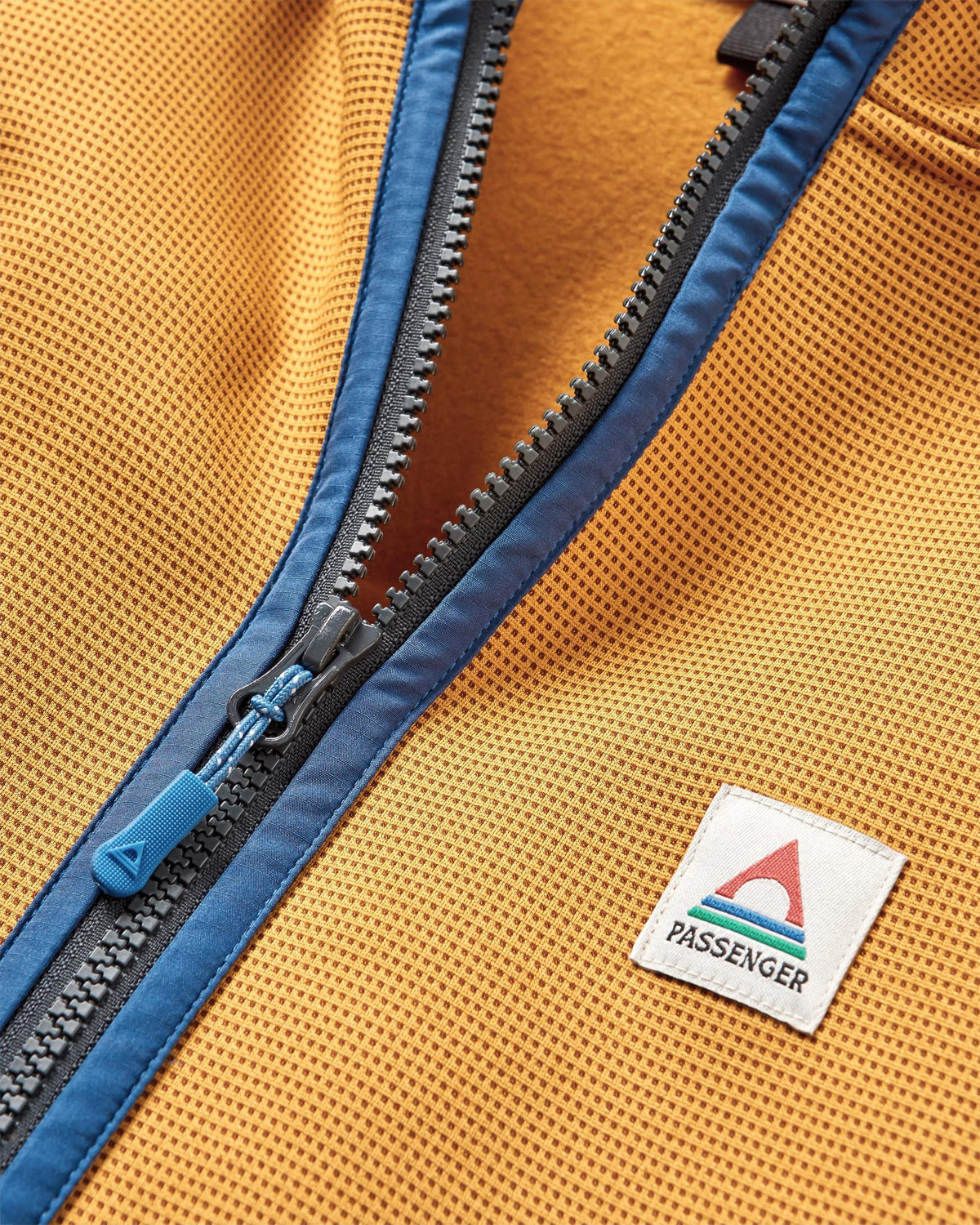 Vertical Full Zip Hooded Fleece - Dusty Ochre - Flatlay