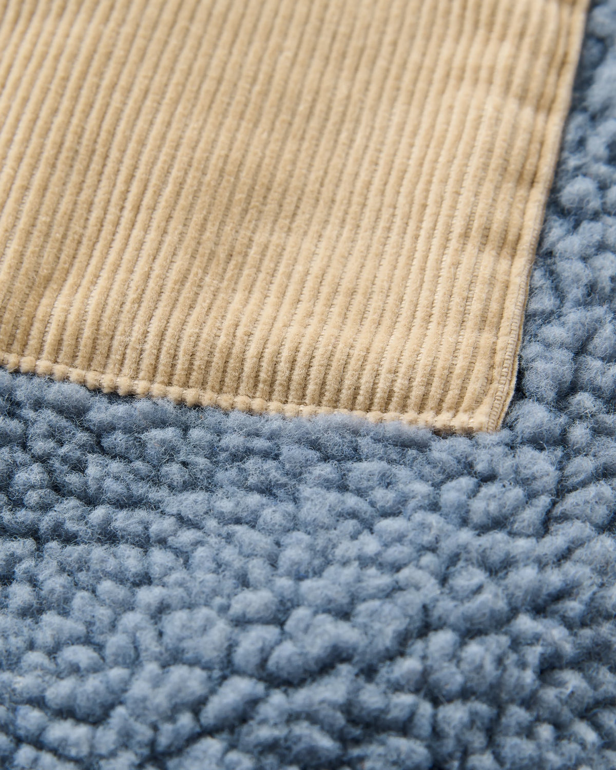 Clover Sherpa Hooded Fleece - Stormy Blue  - Flatlay