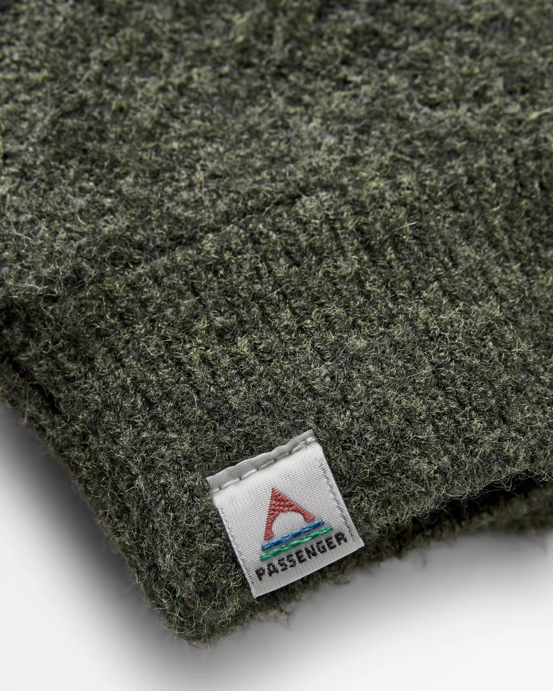 Wave Fleece Lined Mittens - Khaki - Flatlay
