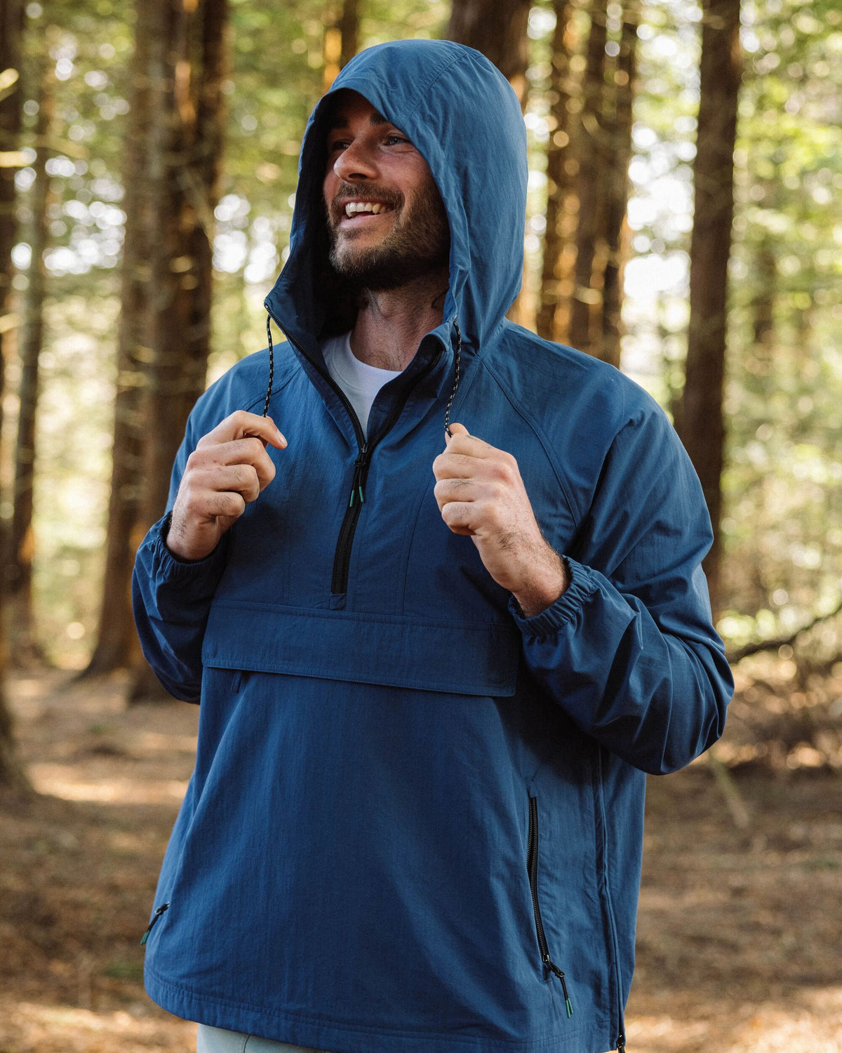 Seek Out Wind Resistant Anorak - Dark Denim - Lifestyle