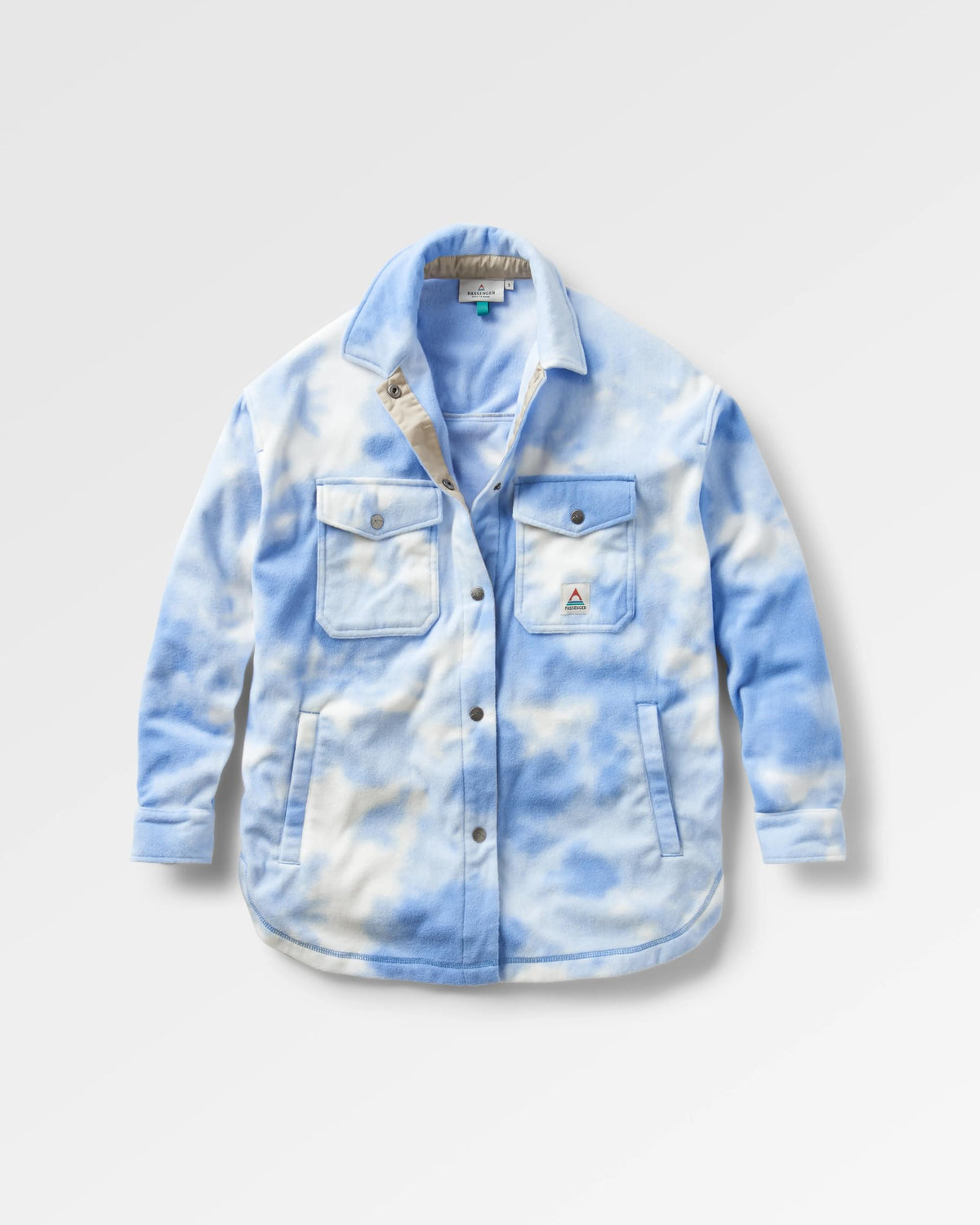 East Polar Fleece Shirt - Tie Dye Cornflower - Flatlay