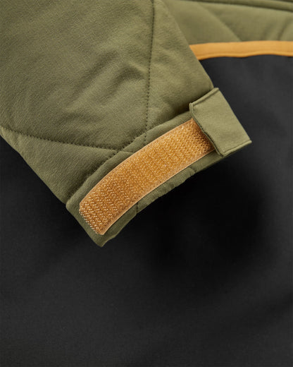 Campscape Fleece Lined Parka - Black/Khaki - Flatlay
