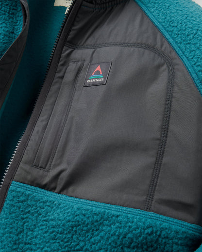 Ventura Full Zip Sherpa Fleece - Mediterranean - Flatlay