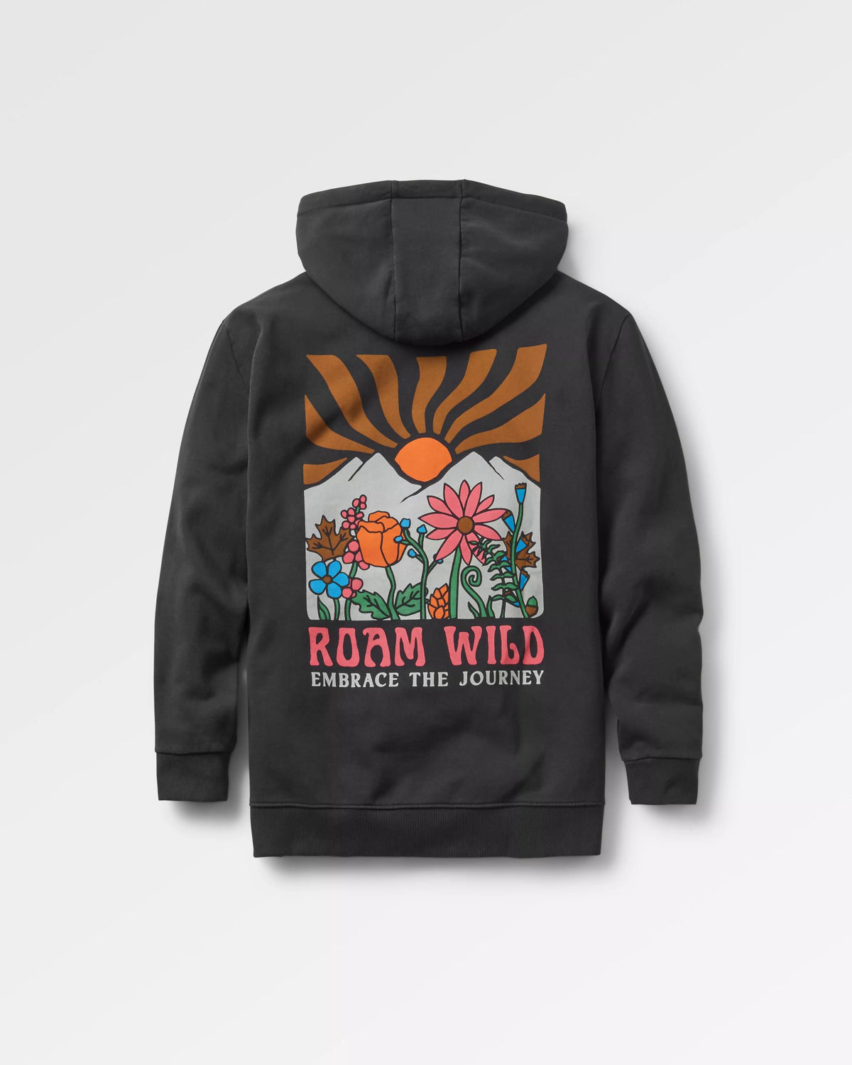 Roam Wild Hoodie - Black - Flatlay