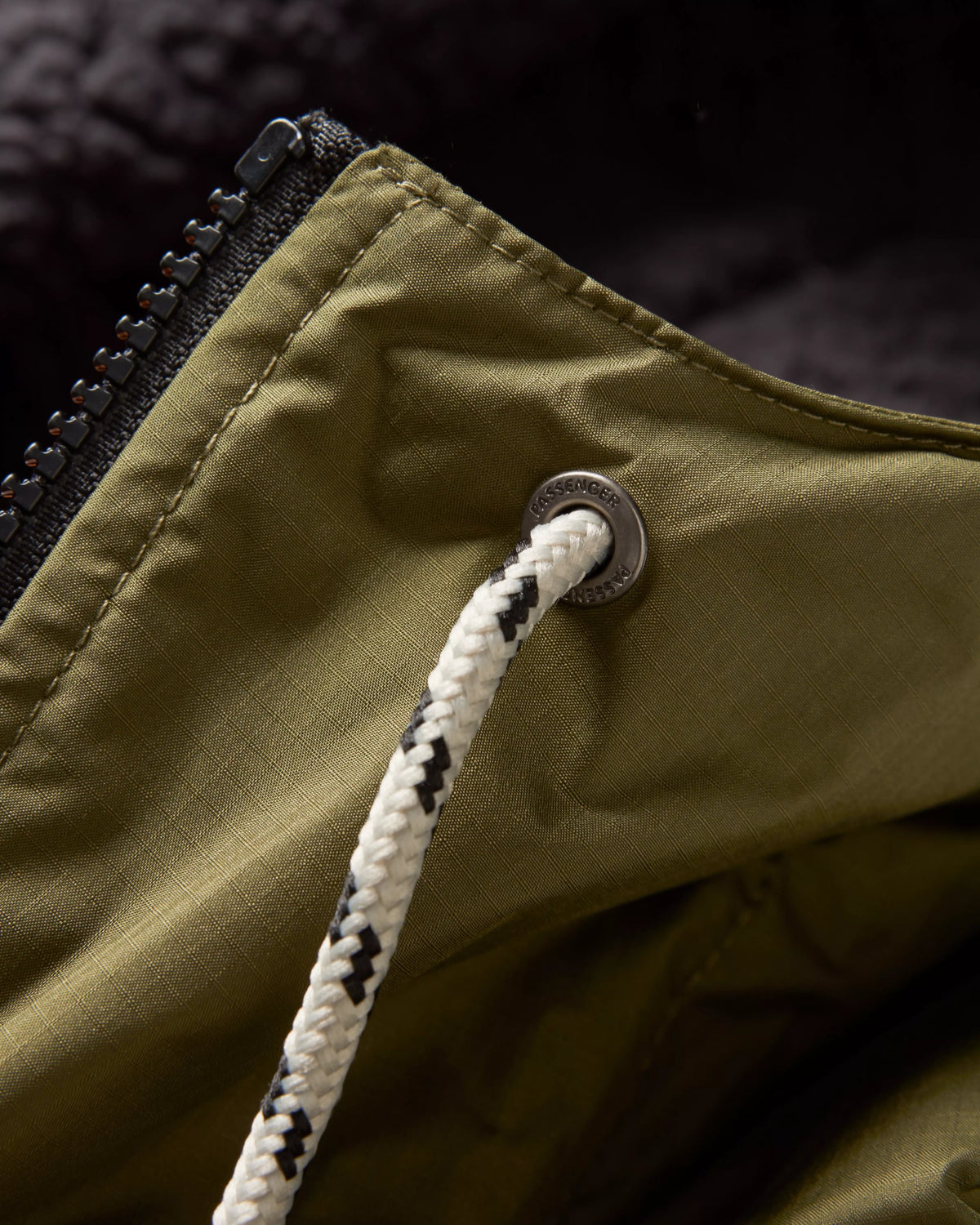 Waves Sherpa Lined Changing Robe - Khaki - Flatlay