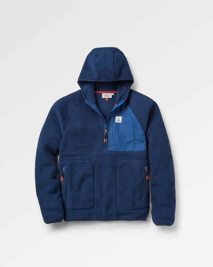 Ventura 1/2 Zip Sherpa Fleece - Rich Navy - Flatlay
