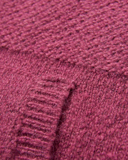 Cove Knitted Hoodie - Rhubarb - Flatlay
