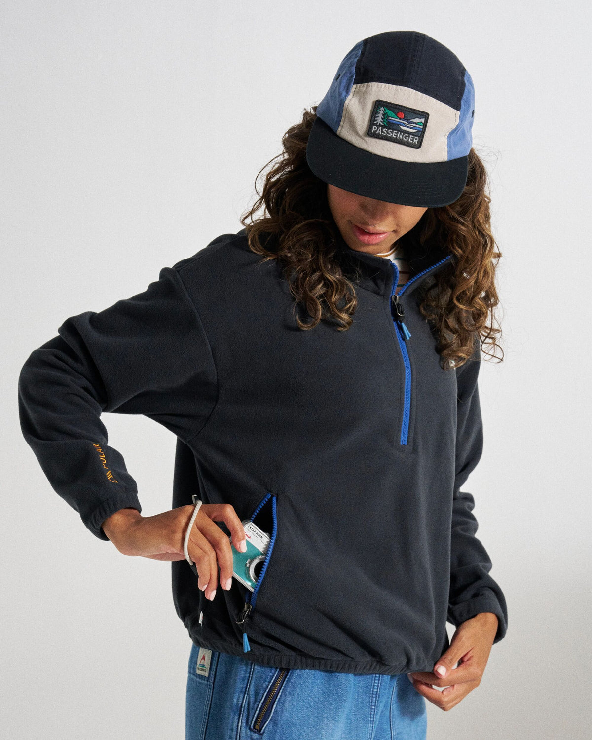 Ayla Micro Polartec® Fleece - Black - Studio Model