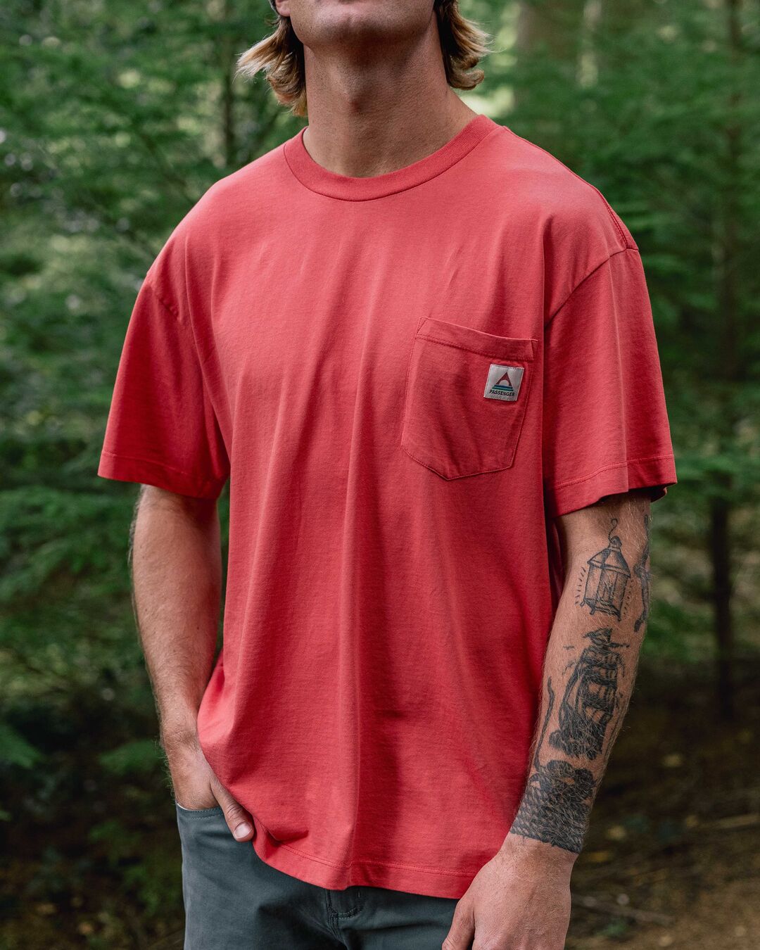 Heritage Relaxed Fit T-Shirt - Cardinal - Lifestyle