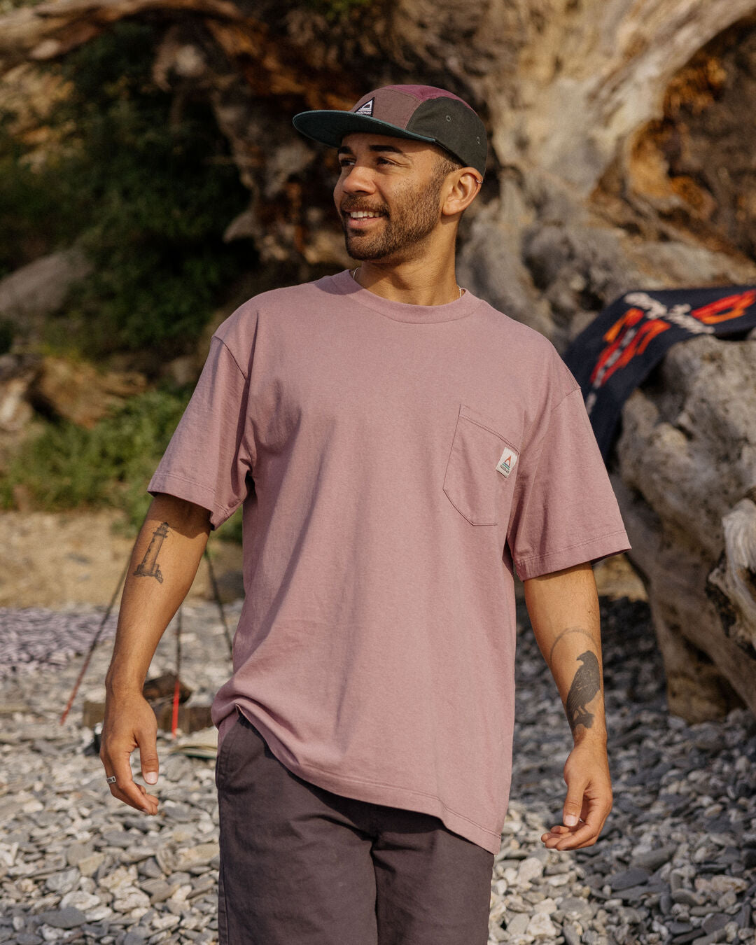 Heritage Relaxed Fit T-Shirt - Grape - Lifestyle