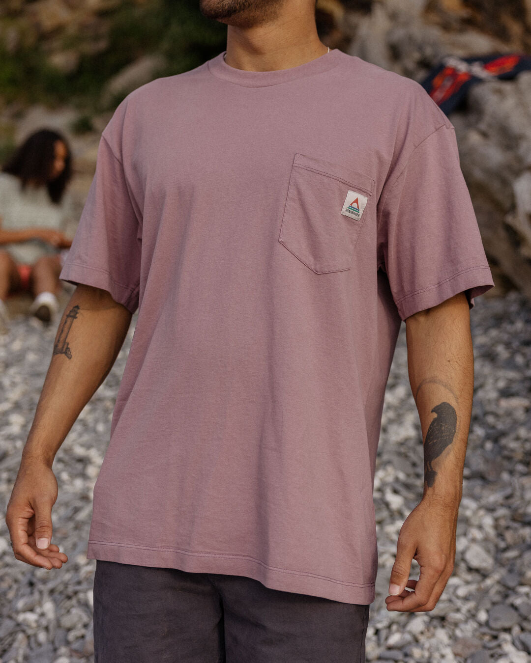 Heritage Relaxed Fit T-Shirt - Grape - Lifestyle