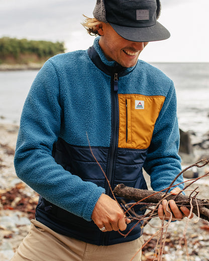 Born Explorer Polar-Lined Sherpa Fleece - Blue Steel - Lifestyle