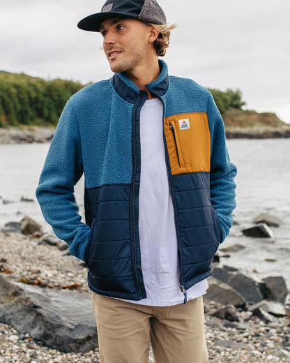 Born Explorer Polar-Lined Sherpa Fleece - Blue Steel - Lifestyle