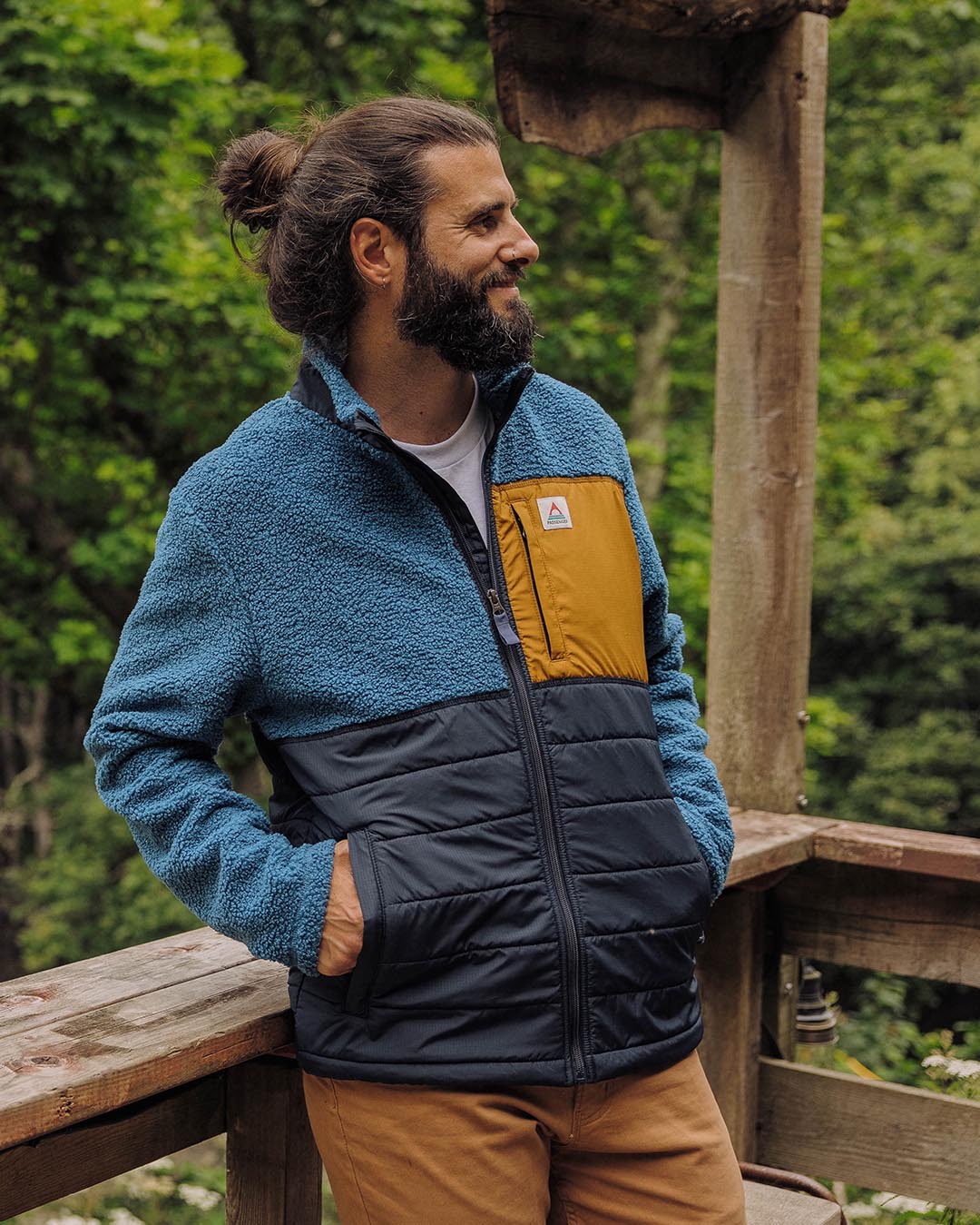 Born Explorer Polar-Lined Sherpa Fleece - Blue Steel - Lifestyle