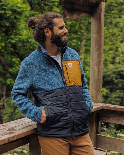 Born Explorer Polar-Lined Sherpa Fleece - Blue Steel - Lifestyle