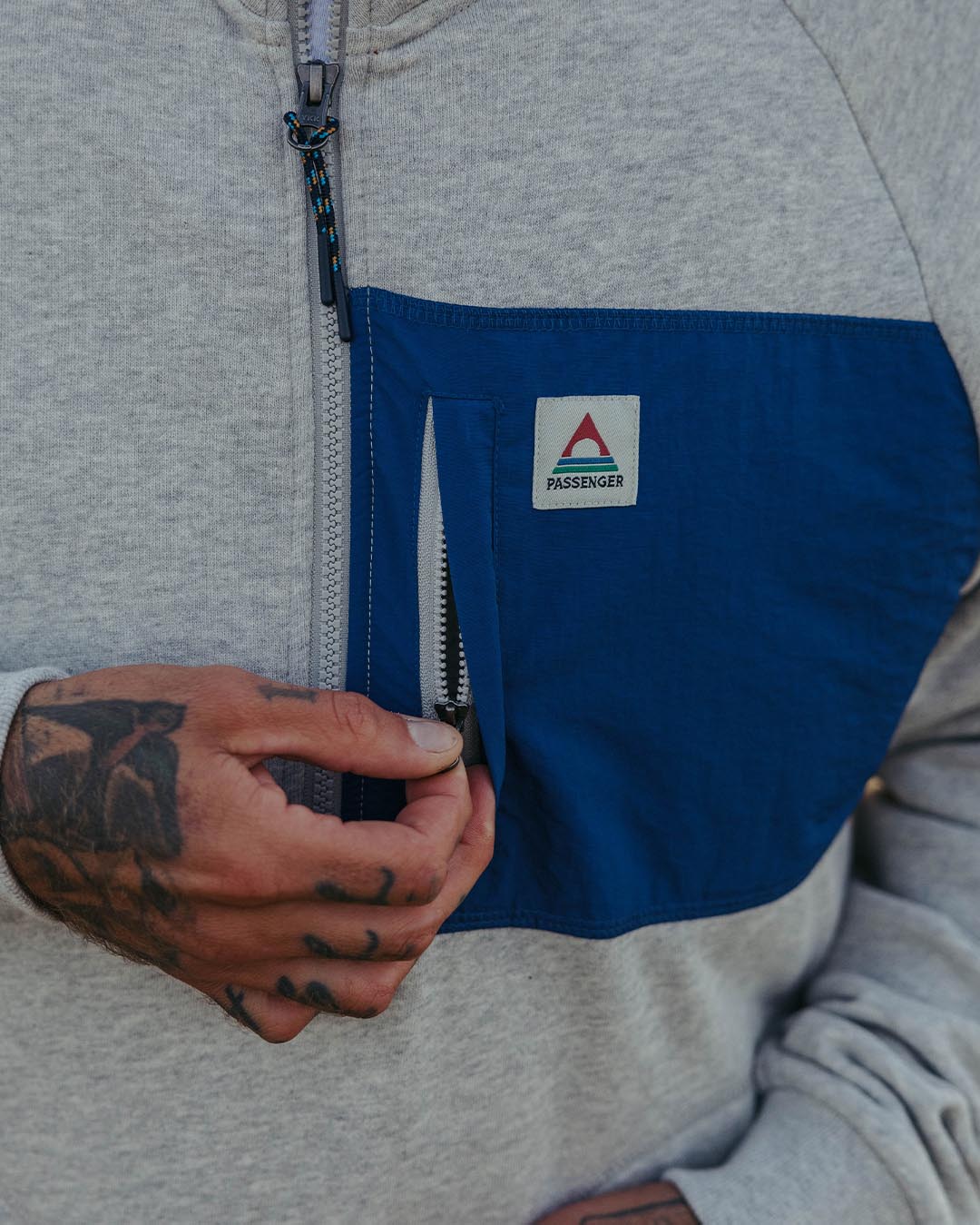 Offgrid 1/4 Zip Sweatshirt - Grey Marl - Lifestyle