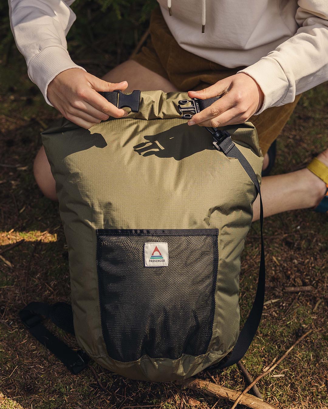 Raft 30L Dry Bag - Khaki - Lifestyle