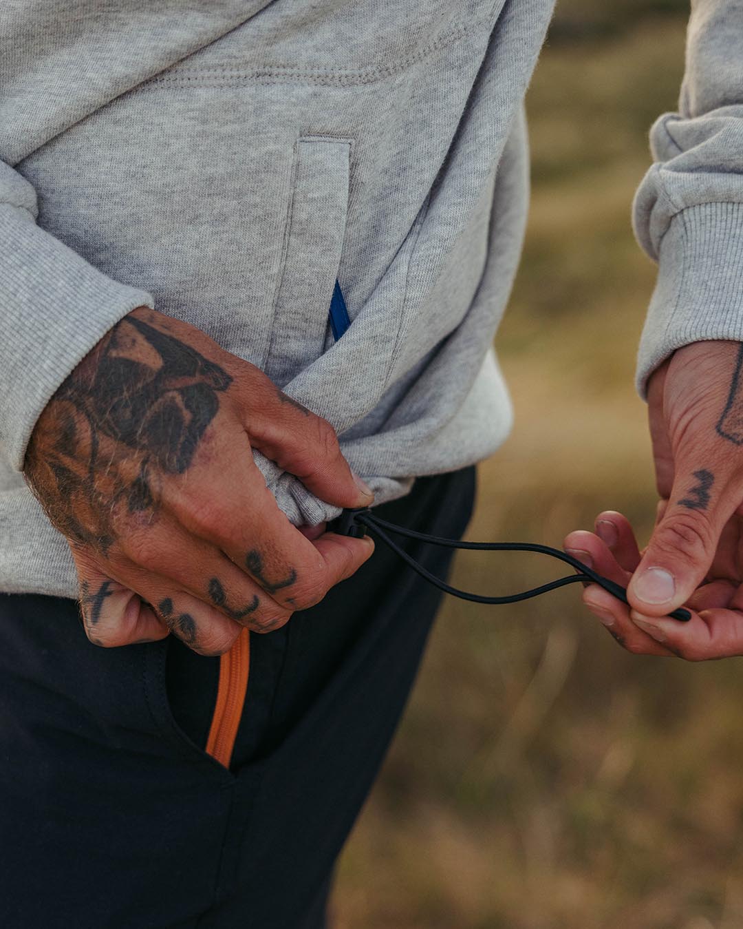 Offgrid 1/4 Zip Sweatshirt - Grey Marl - Lifestyle