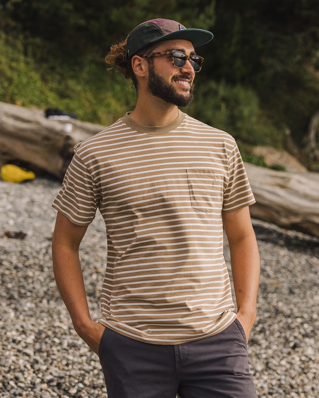Zen Relaxed Fit T-Shirt - Toffee Stripe - Lifestyle