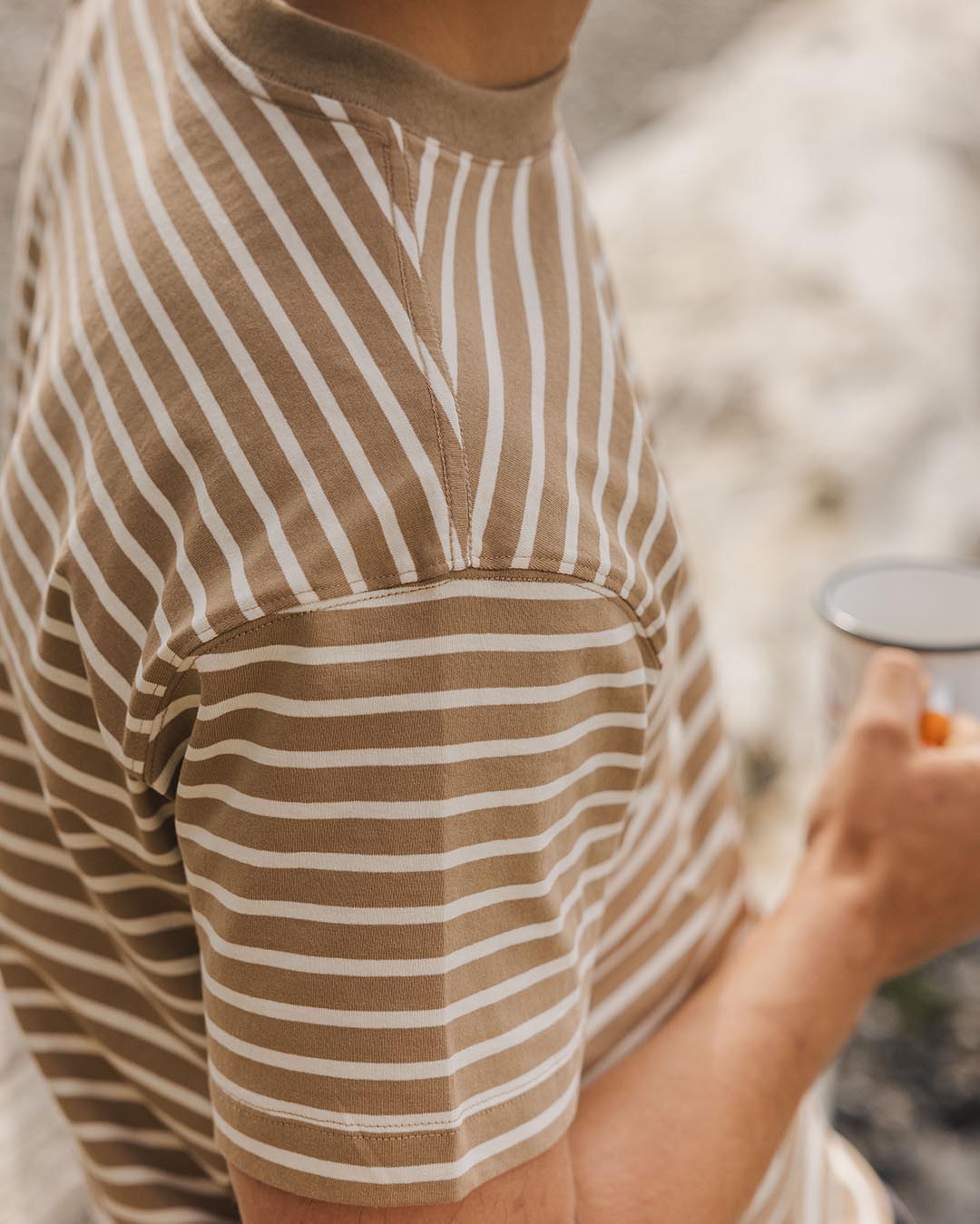 Zen Relaxed Fit T-Shirt - Toffee Stripe - Lifestyle