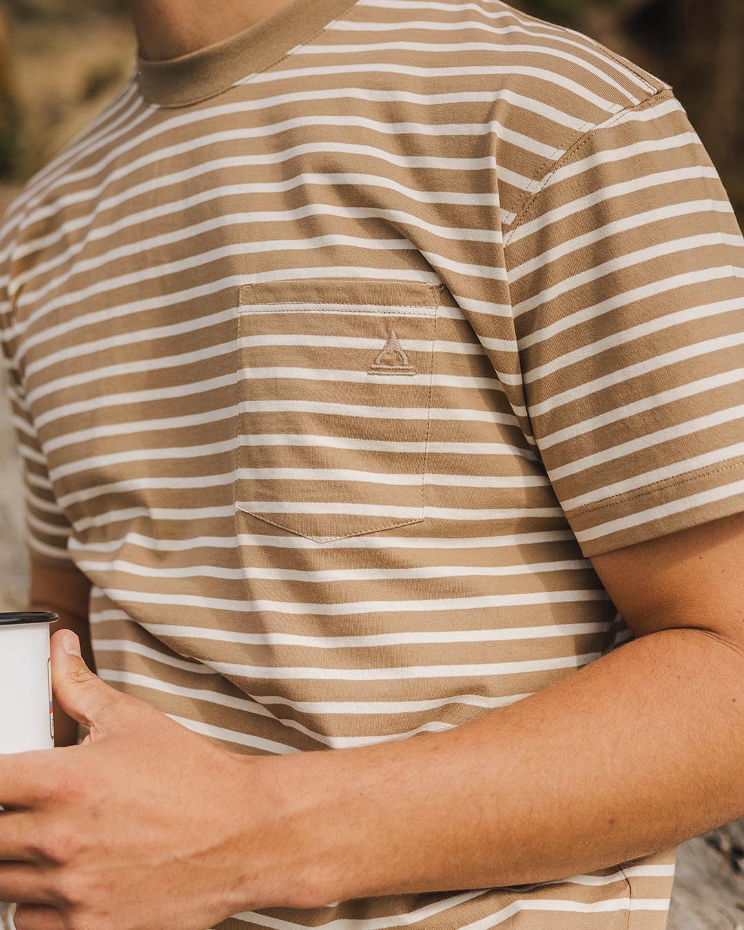 Zen Relaxed Fit T-Shirt - Toffee Stripe - Lifestyle